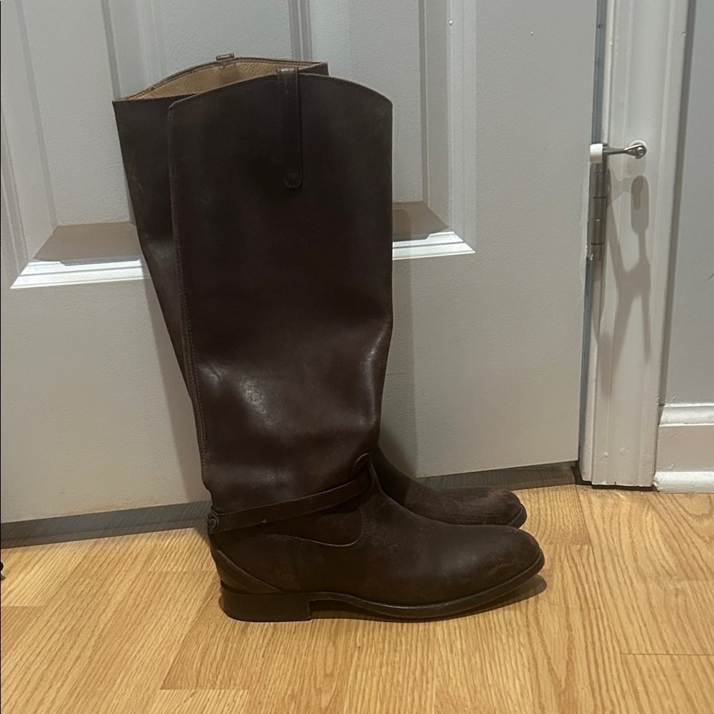 Frye Lindsay dark Brown Western Leather Boots